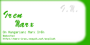 iren marx business card