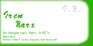 iren marx business card